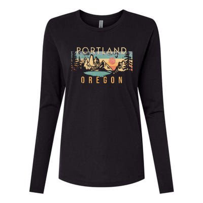 Portland Oregon Womens Cotton Relaxed Long Sleeve T-Shirt