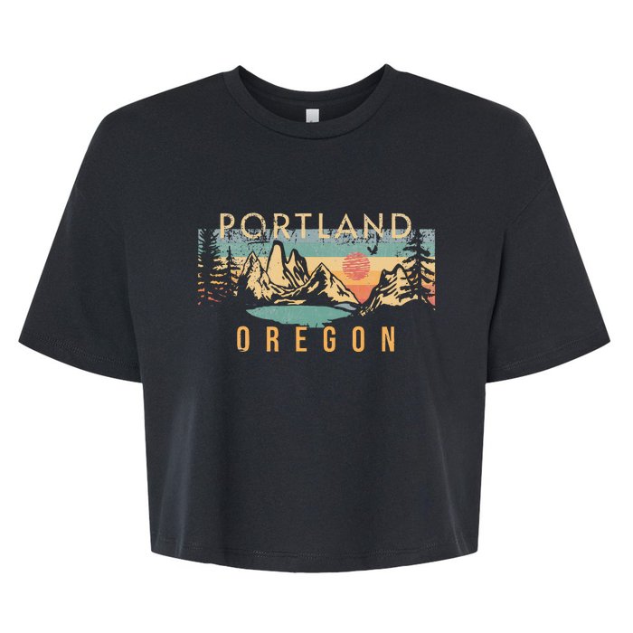 Portland Oregon Bella+Canvas Jersey Crop Tee