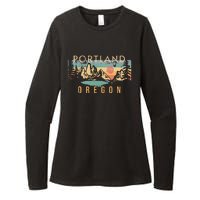 Portland Oregon Womens CVC Long Sleeve Shirt