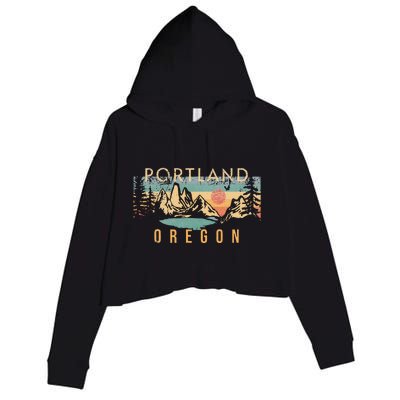 Portland Oregon Crop Fleece Hoodie