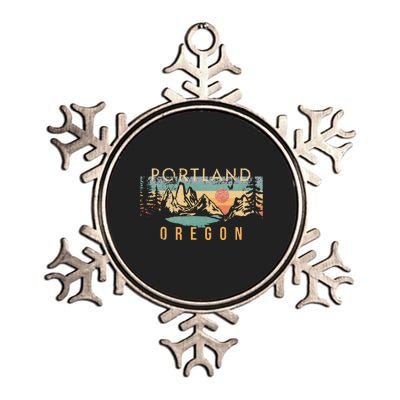 Portland Oregon Metallic Star Ornament