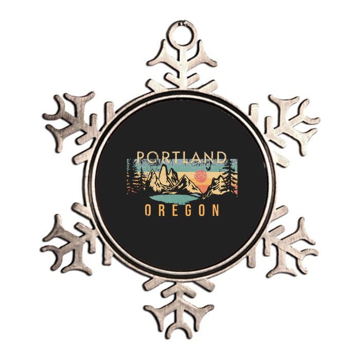 Portland Oregon Metallic Star Ornament