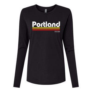 Portland Oregon Womens Cotton Relaxed Long Sleeve T-Shirt