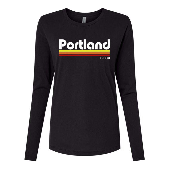 Portland Oregon Womens Cotton Relaxed Long Sleeve T-Shirt