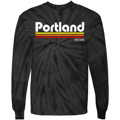 Portland Oregon Tie-Dye Long Sleeve Shirt