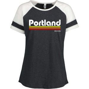 Portland Oregon Enza Ladies Jersey Colorblock Tee