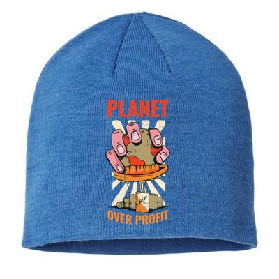 Planet Over Profit Gift Sustainable Beanie