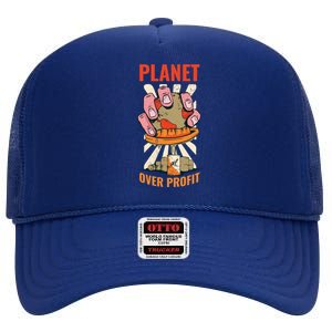 Planet Over Profit Gift High Crown Mesh Back Trucker Hat