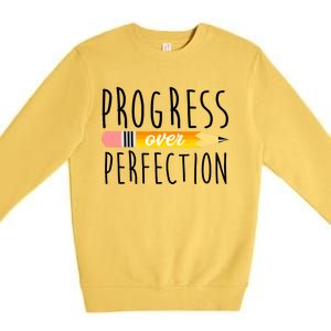 Progress Over Perfection Premium Crewneck Sweatshirt