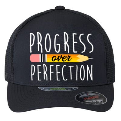 Progress Over Perfection Flexfit Unipanel Trucker Cap