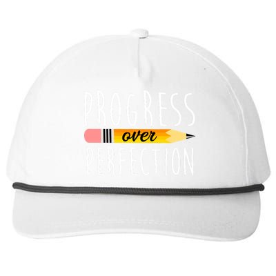 Progress Over Perfection Snapback Five-Panel Rope Hat