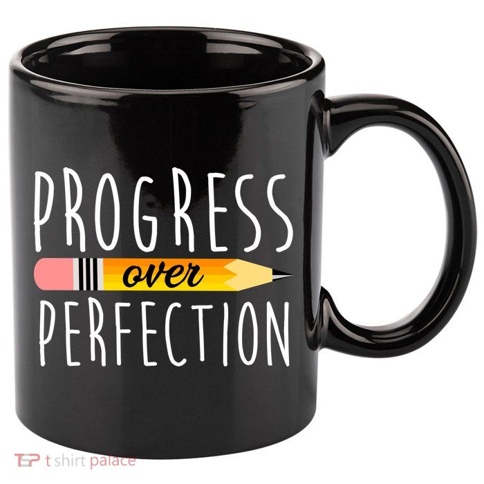 Progress Over Perfection 11oz C Handle Ceramic Mug
