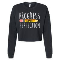 Progress Over Perfection Cropped Pullover Crew