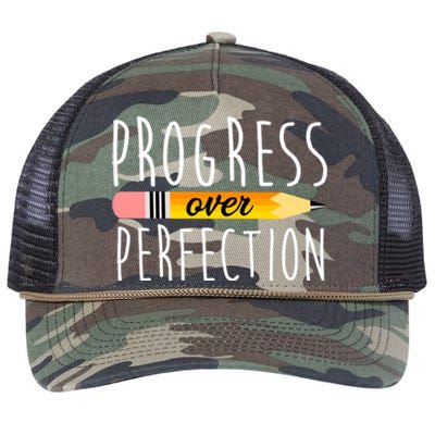 Progress Over Perfection Retro Rope Trucker Hat Cap