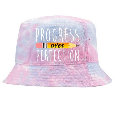 Progress Over Perfection Tie-Dyed Bucket Hat