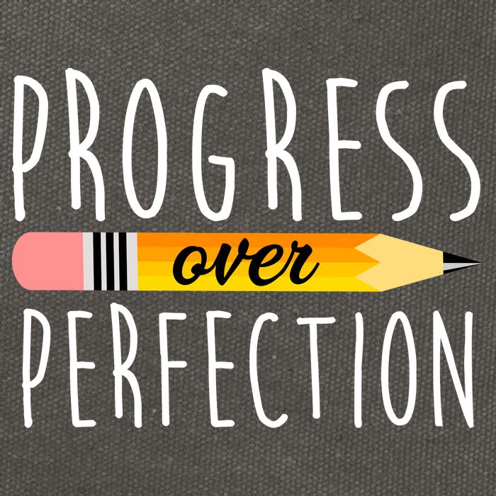 Progress Over Perfection Cotton Canvas Backpack