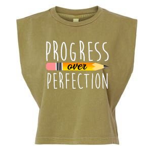 Progress Over Perfection Garment-Dyed Women's Muscle Tee