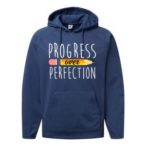 Progress Over Perfection Performance Fleece Hoodie