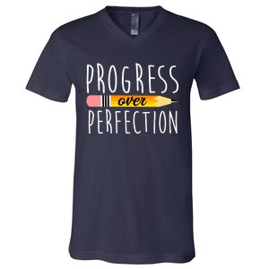 Progress Over Perfection V-Neck T-Shirt