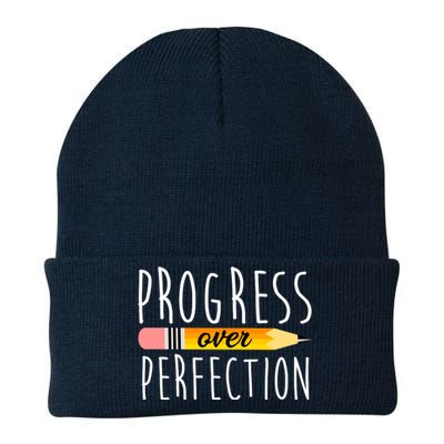 Progress Over Perfection Knit Cap Winter Beanie