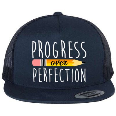 Progress Over Perfection Flat Bill Trucker Hat