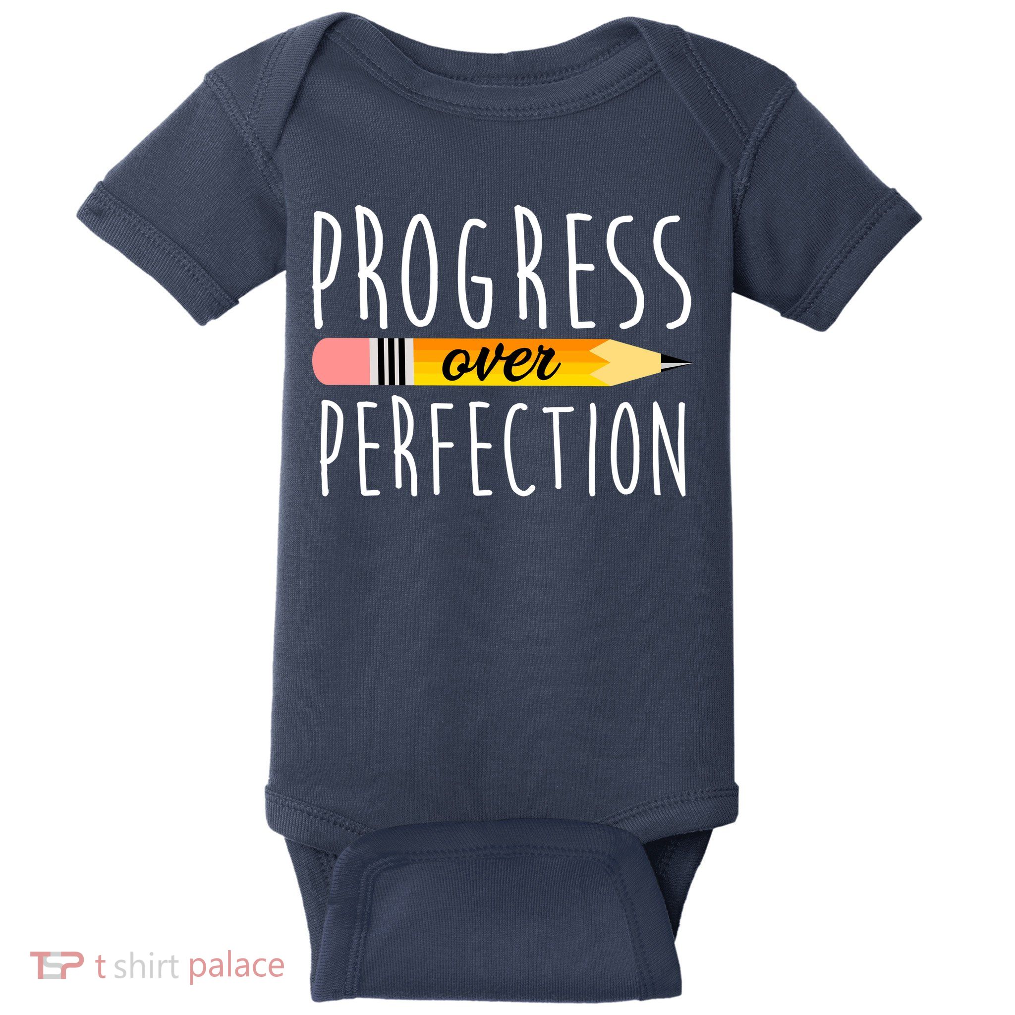 Progress Over Perfection Baby Bodysuit