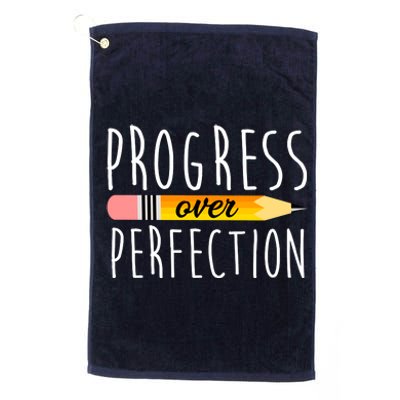 Progress Over Perfection Platinum Collection Golf Towel