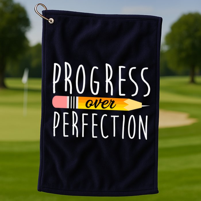 Progress Over Perfection Golf Towel