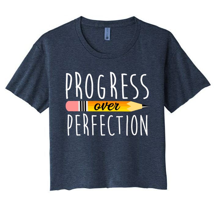 Progress Over Perfection Women's Crop Top Tee