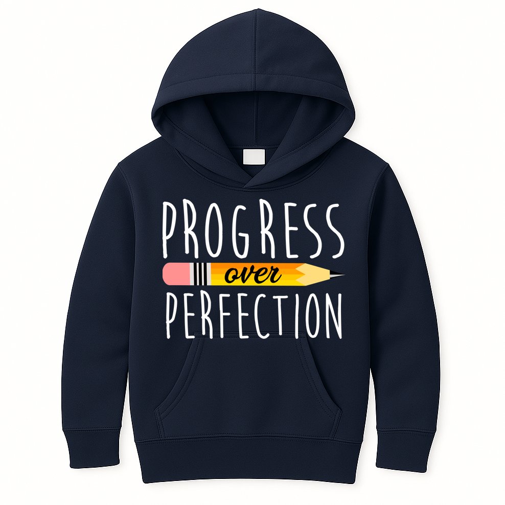 Progress Over Perfection Kids Hoodie