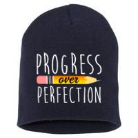 Progress Over Perfection Short Acrylic Beanie