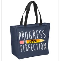 Progress Over Perfection Zip Tote Bag