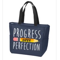 Progress Over Perfection Zip Tote Bag
