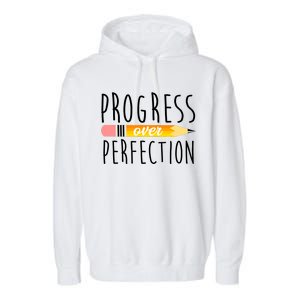 Progress Over Perfection Garment-Dyed Fleece Hoodie