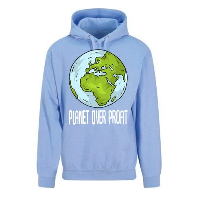 Planet Over Profit Recycle Save The Environt Earth Day Gift Unisex Surf Hoodie