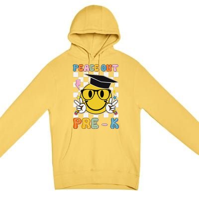 Peace Out Pre K Last Day Of School Smile Face Teachers Premium Pullover Hoodie