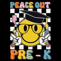 Peace Out Pre K Last Day Of School Smile Face Teachers Impact Tech Backpack
