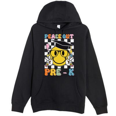 Peace Out Pre K Last Day Of School Smile Face Teachers Premium Pullover Hoodie