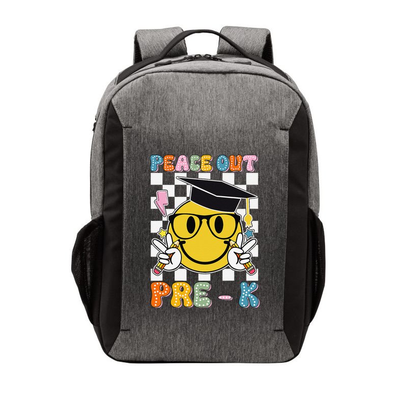 Peace Out Pre K Last Day Of School Smile Face Teachers Vector Backpack