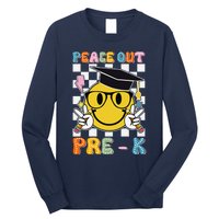 Peace Out Pre K Last Day Of School Smile Face Teachers Long Sleeve Shirt