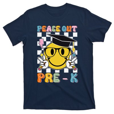 Peace Out Pre K Last Day Of School Smile Face Teachers T-Shirt