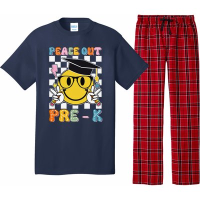 Peace Out Pre K Last Day Of School Smile Face Teachers Pajama Set