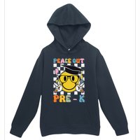 Peace Out Pre K Last Day Of School Smile Face Teachers Urban Pullover Hoodie