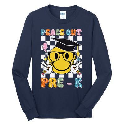 Peace Out Pre K Last Day Of School Smile Face Teachers Tall Long Sleeve T-Shirt