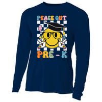 Peace Out Pre K Last Day Of School Smile Face Teachers Cooling Performance Long Sleeve Crew