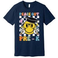 Peace Out Pre K Last Day Of School Smile Face Teachers Premium T-Shirt