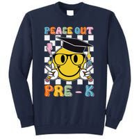 Peace Out Pre K Last Day Of School Smile Face Teachers Tall Sweatshirt