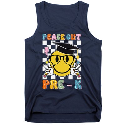 Peace Out Pre K Last Day Of School Smile Face Teachers Tank Top