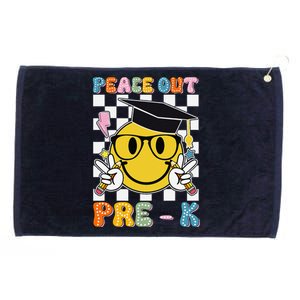 Peace Out Pre K Last Day Of School Smile Face Teachers Grommeted Golf Towel