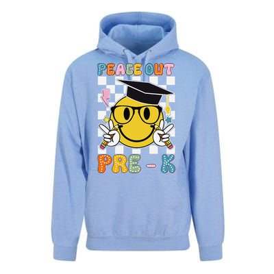 Peace Out Pre K Last Day Of School Smile Face Teachers Unisex Surf Hoodie